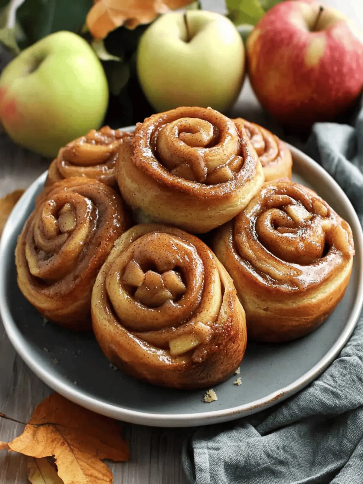 Brioche Cinnamon Rolls with Apples