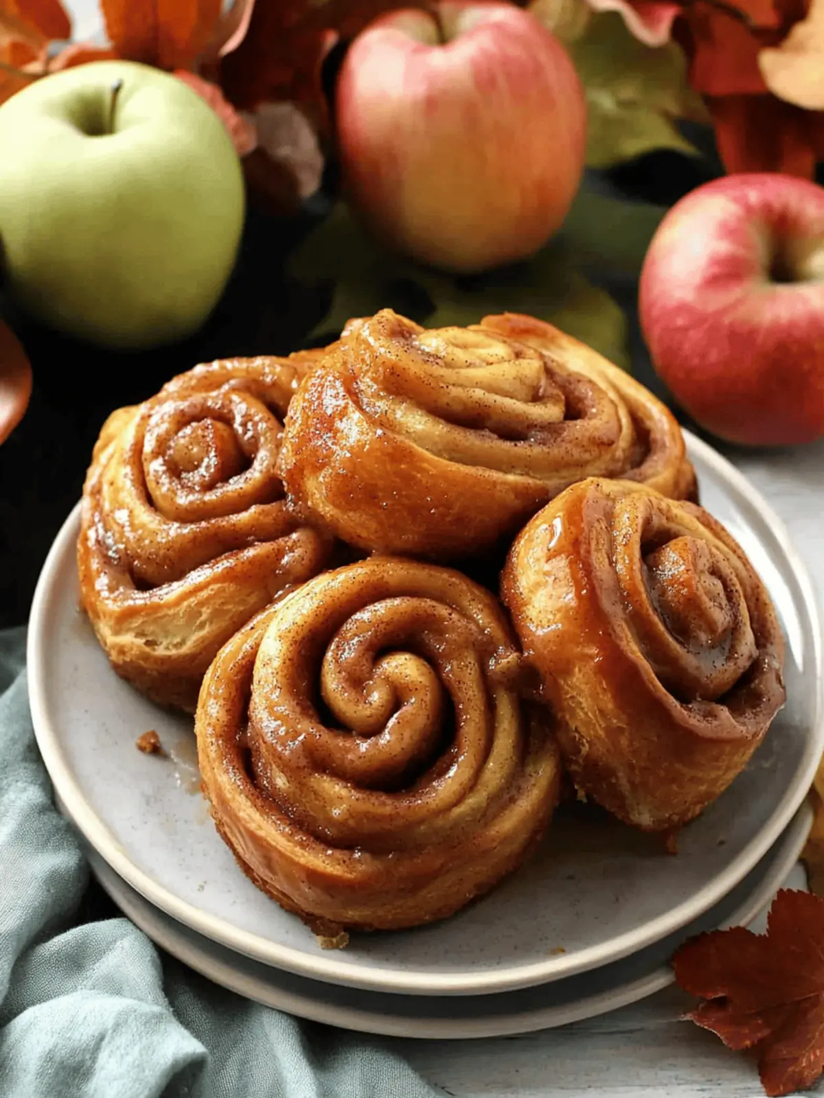 Brioche Cinnamon Rolls with Apples