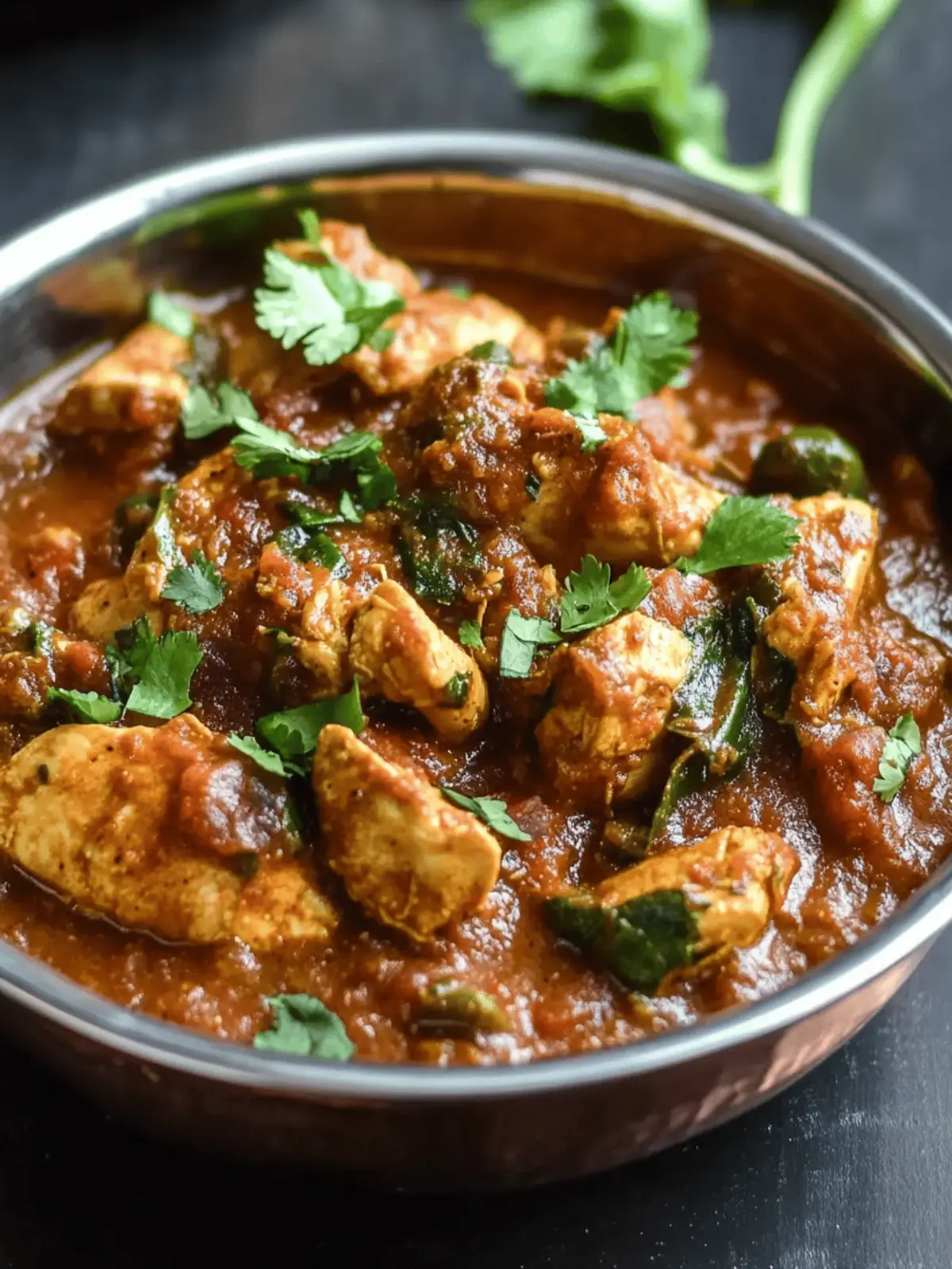 Madras chicken curry in 30 minutes