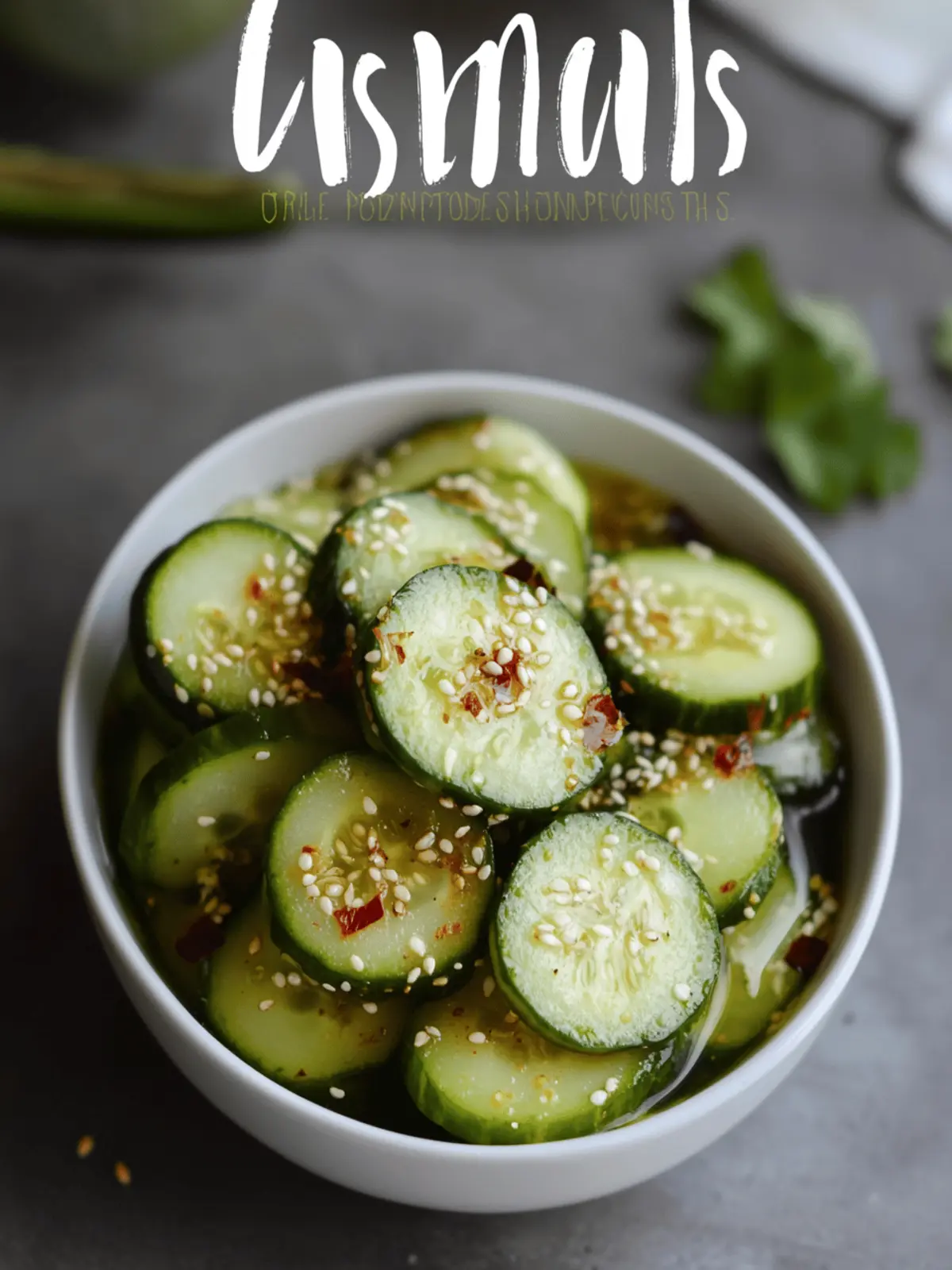 Marinated Asian Cucumbers