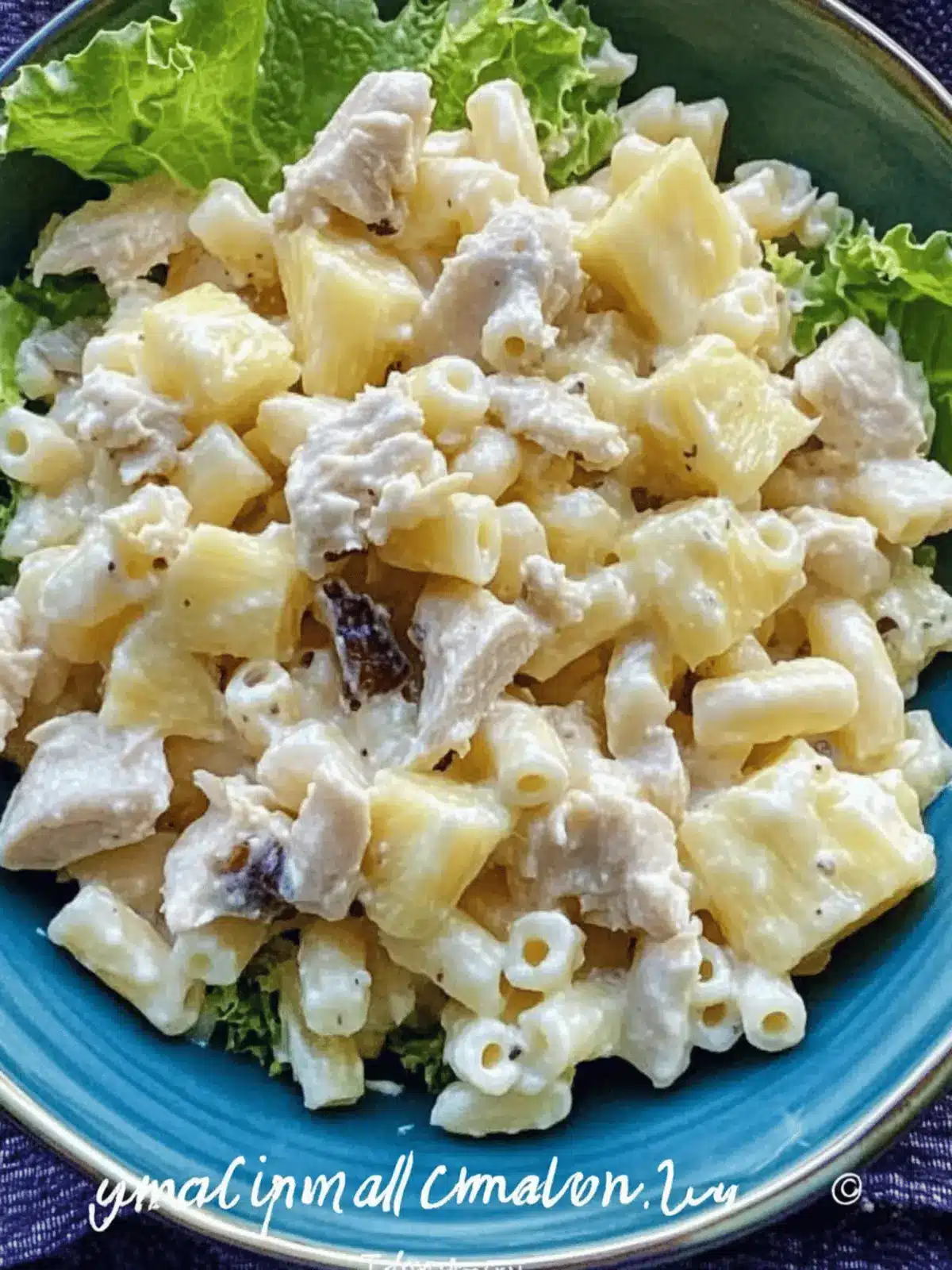 Macaroni Salad with Chicken and Pineapple