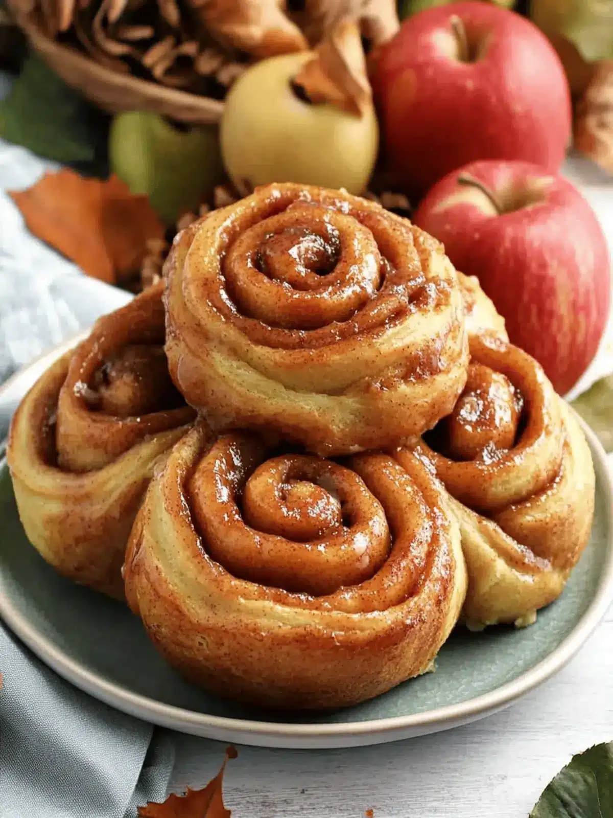 Brioche Cinnamon Rolls with Apples