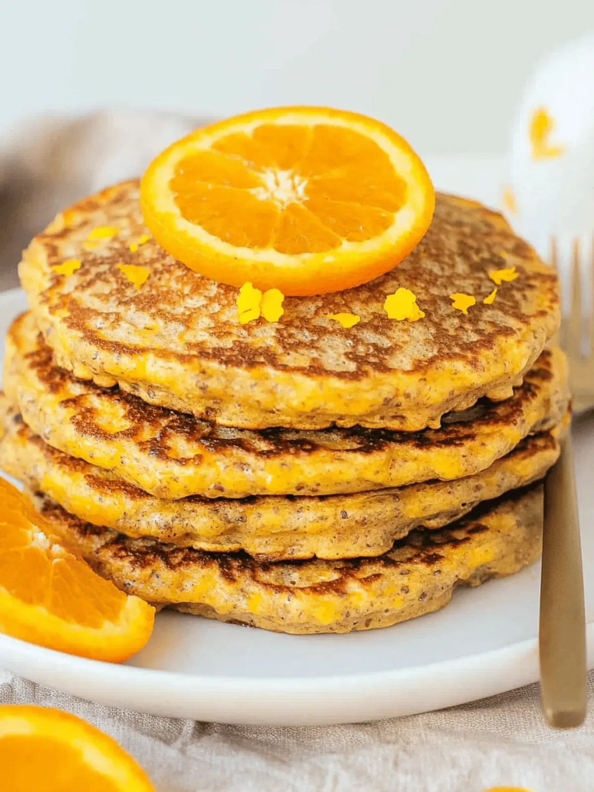 Healthy Orange Pancakes