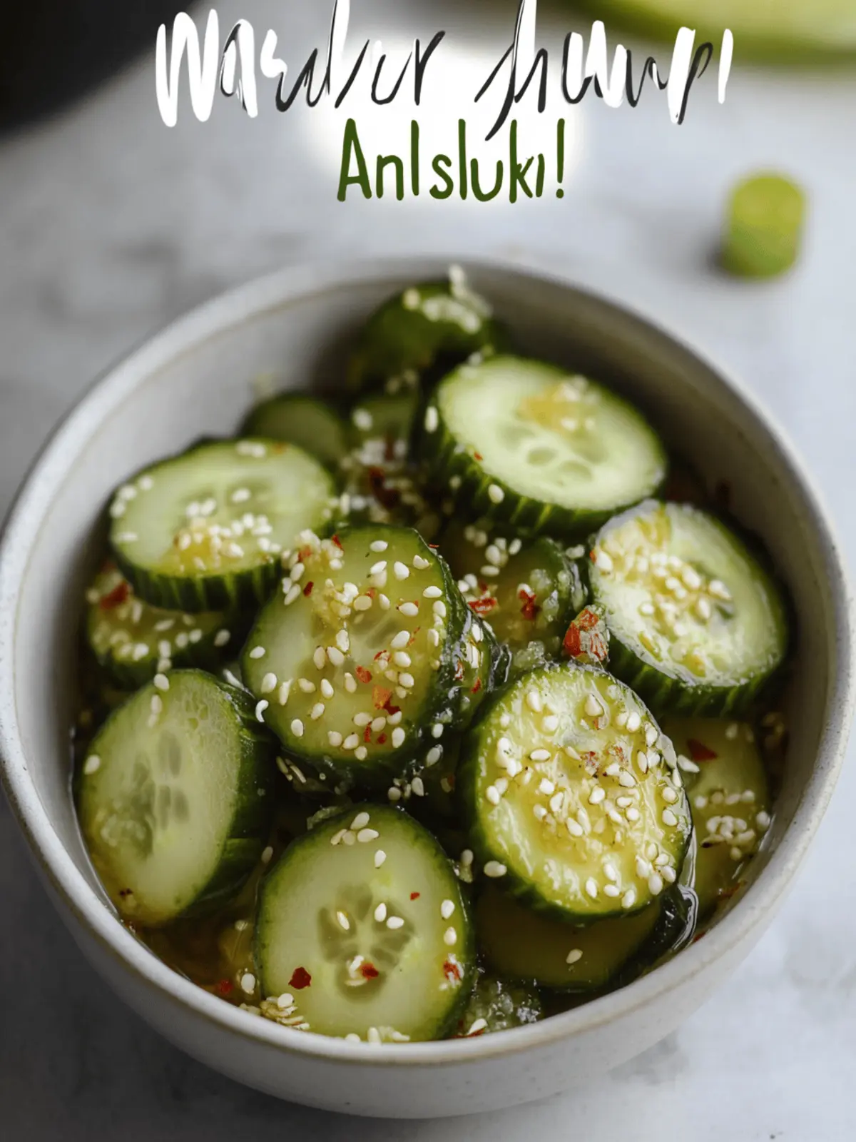 Marinated Asian Cucumbers