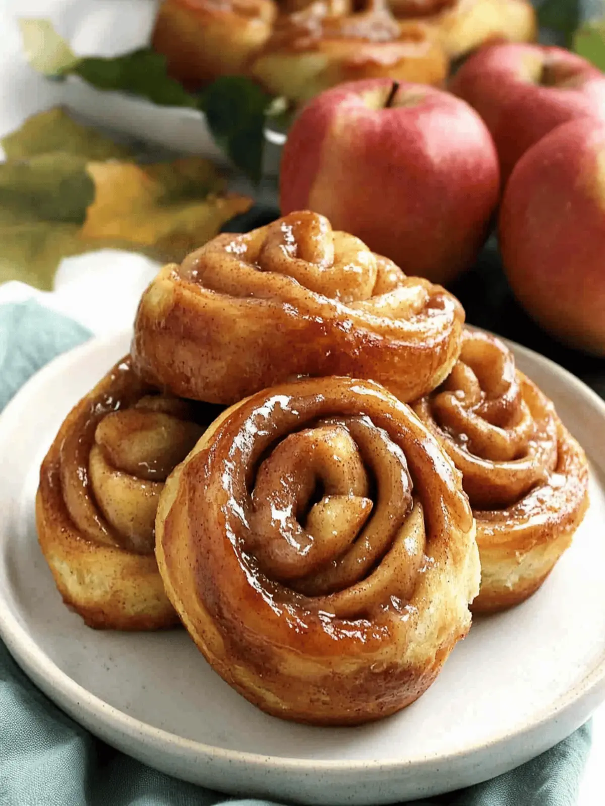 Brioche Cinnamon Rolls with Apples