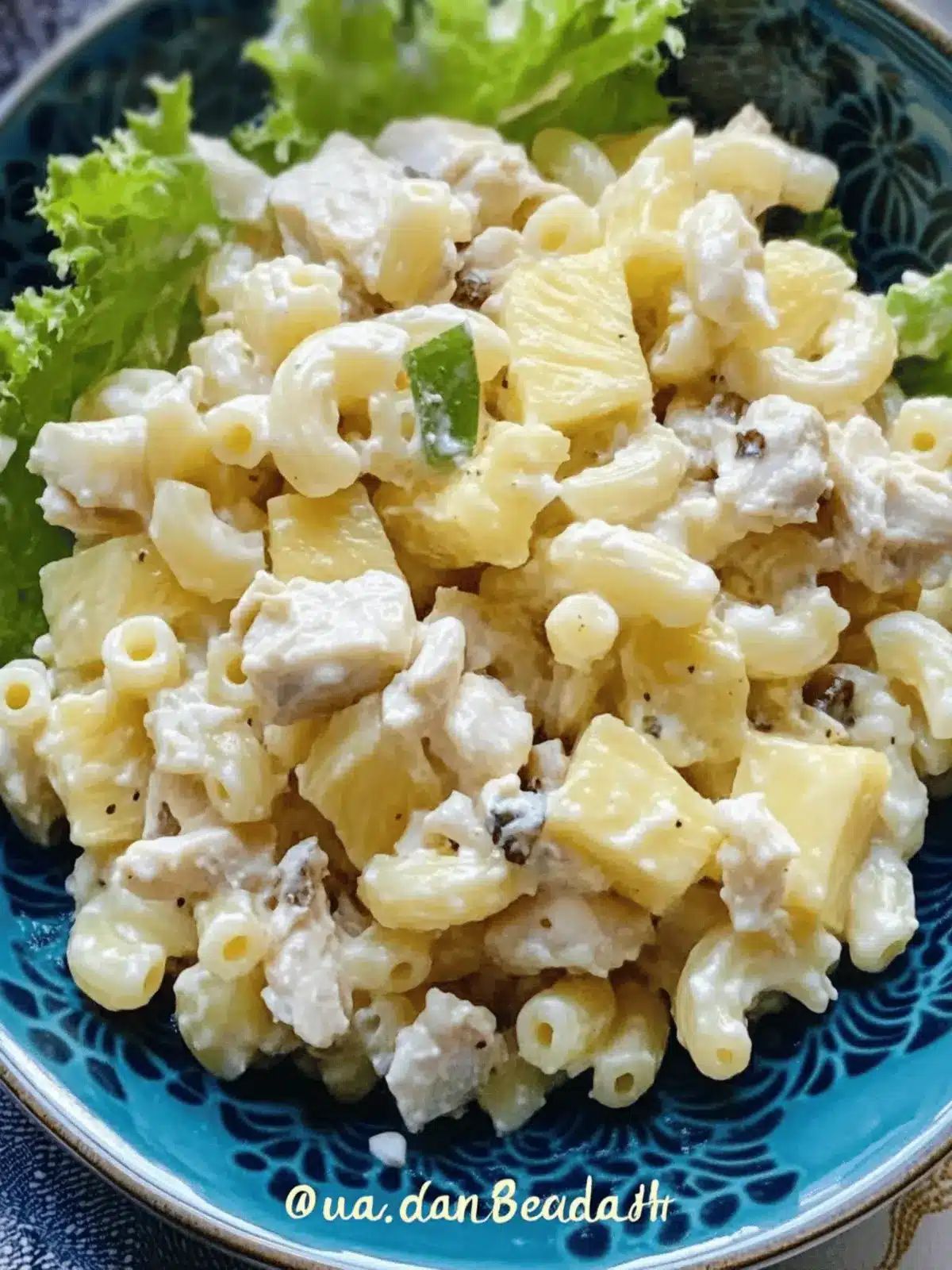 Macaroni Salad with Chicken and Pineapple