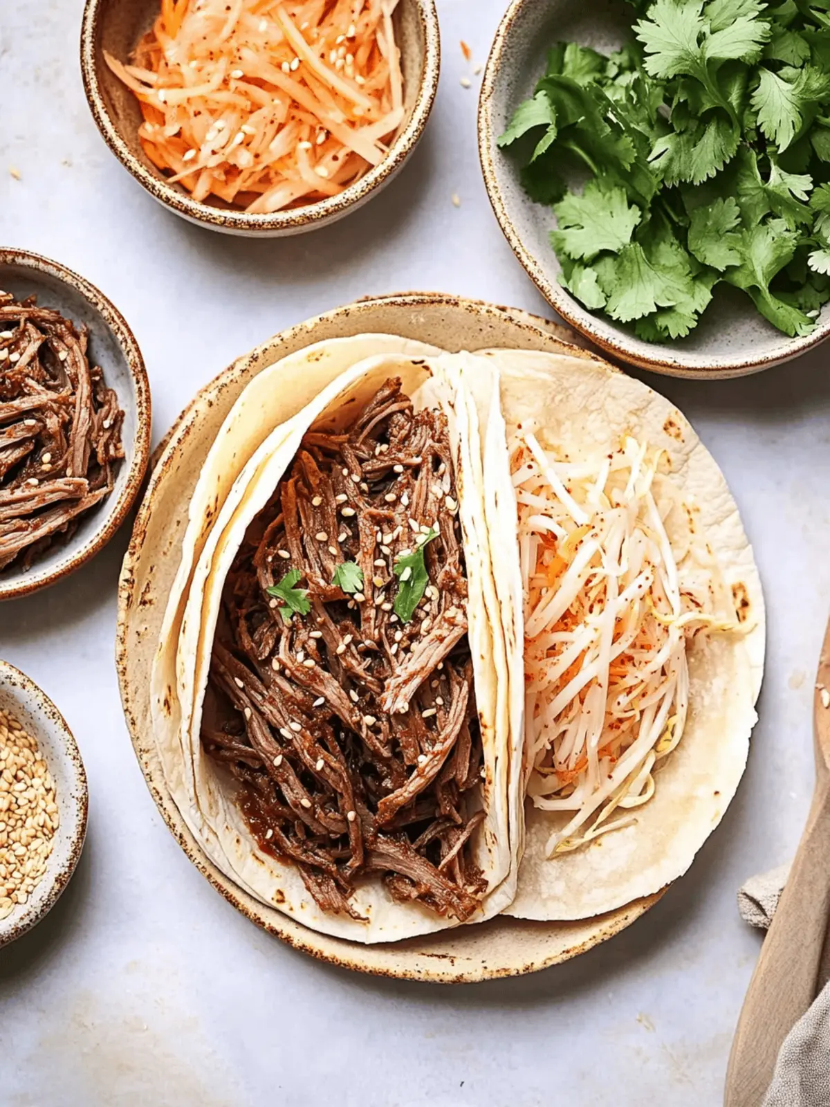 Slow Cooker Korean Beef Tacos