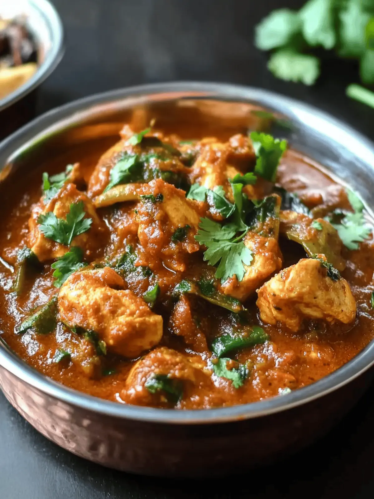 Madras chicken curry in 30 minutes