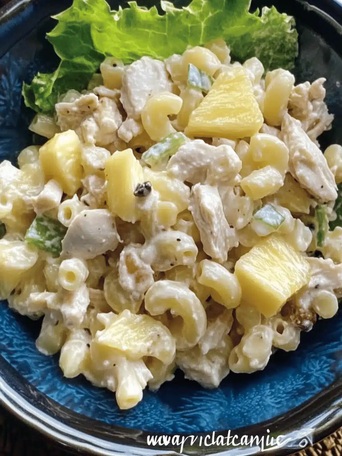 Macaroni Salad with Chicken and Pineapple