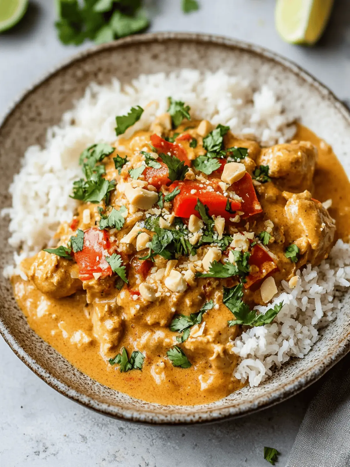 Slow Cooker Thai Peanut Chicken