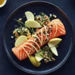 Baked Norwegian salmon with apple vinaigrette