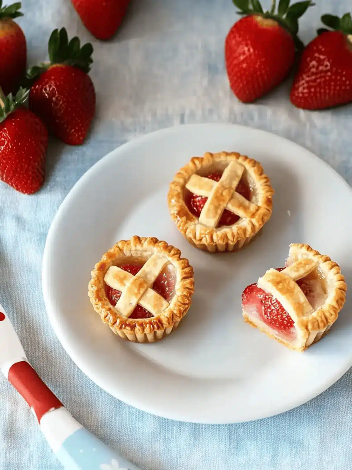 Mini Strawberry Rum Pies
