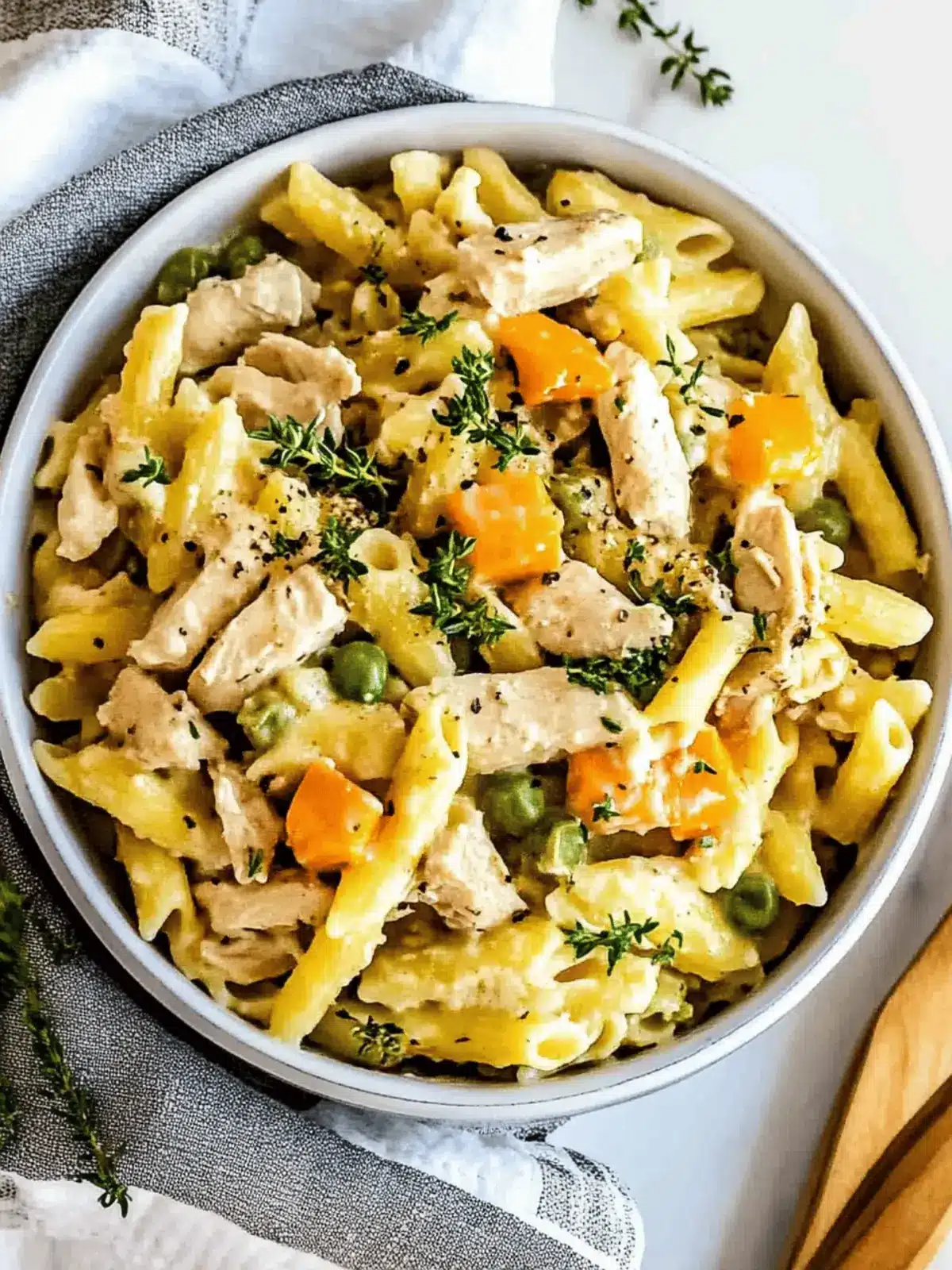 Chicken Pot Pie Pasta