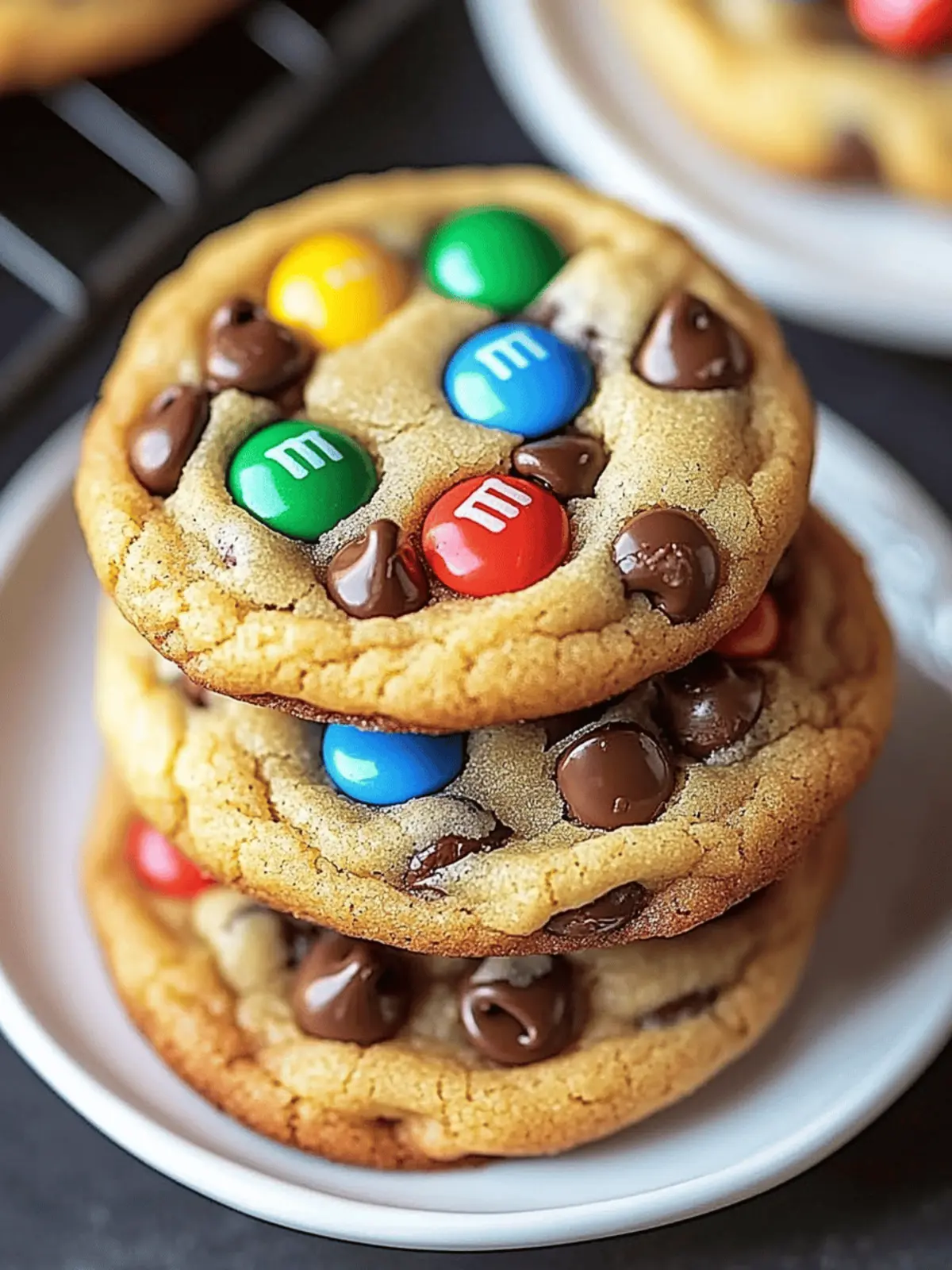 M&Ms Chocolate Chip Cookies