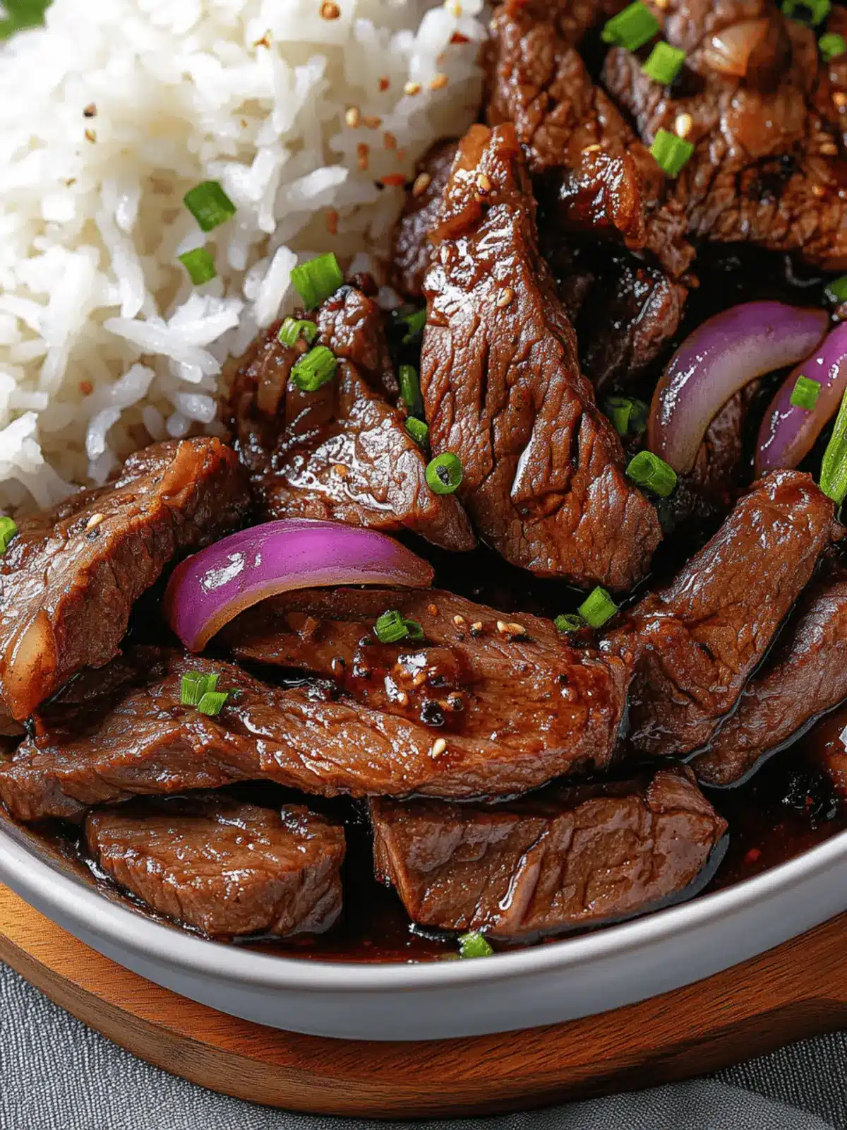 Filipino Beef Steak in Savory Soy Sauce and Garlic