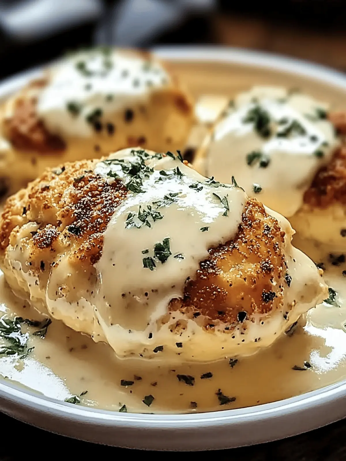 Chicken Pillows with Creamy Parmesan Sauce for Cozy Nights