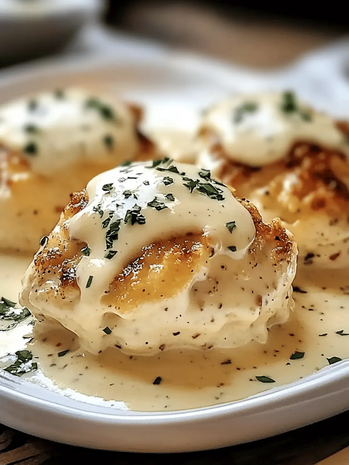 Chicken Pillows with Creamy Parmesan Sauce for Cozy Nights