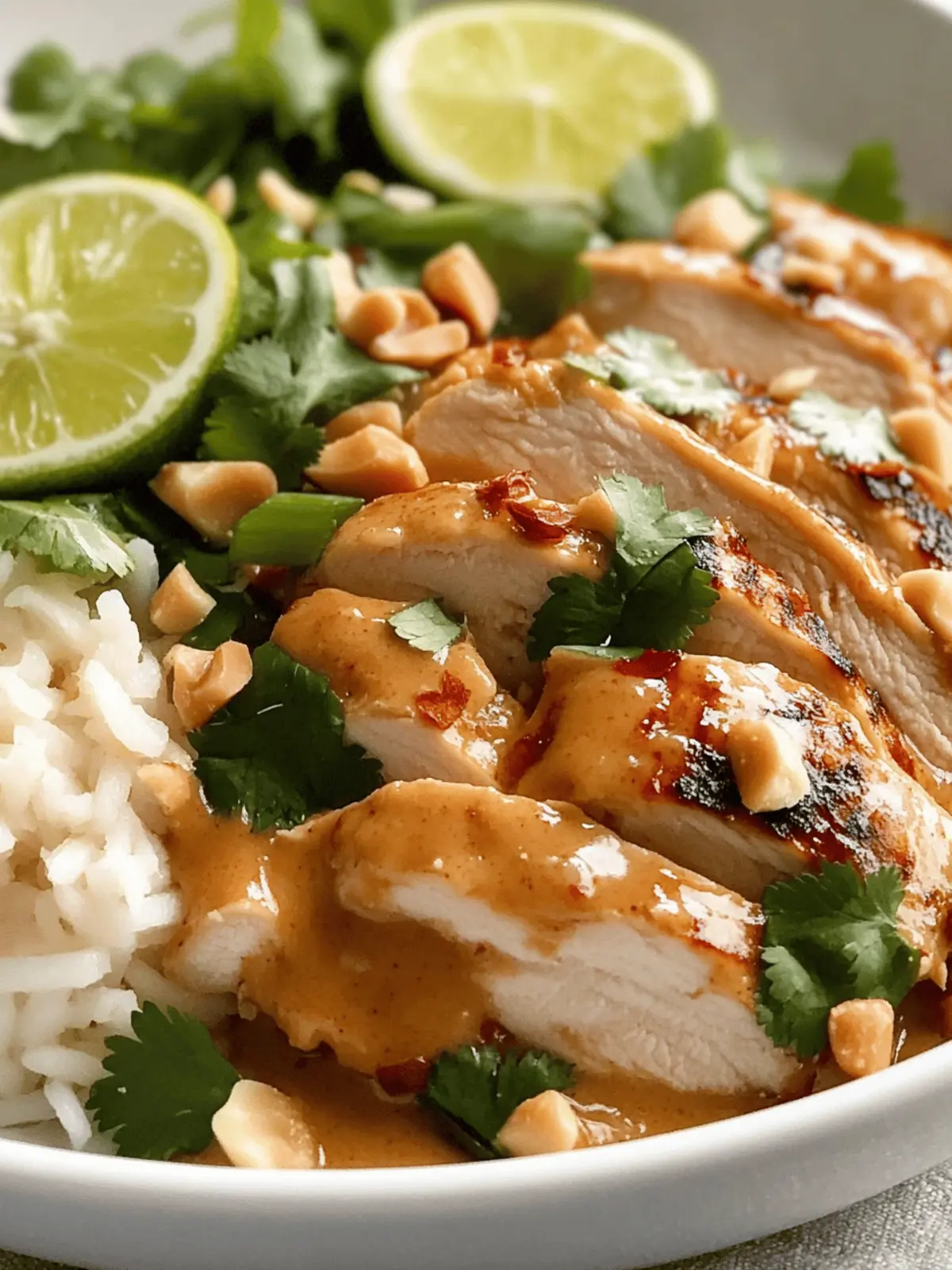 Savory Thai Peanut Chicken with Creamy Sauce