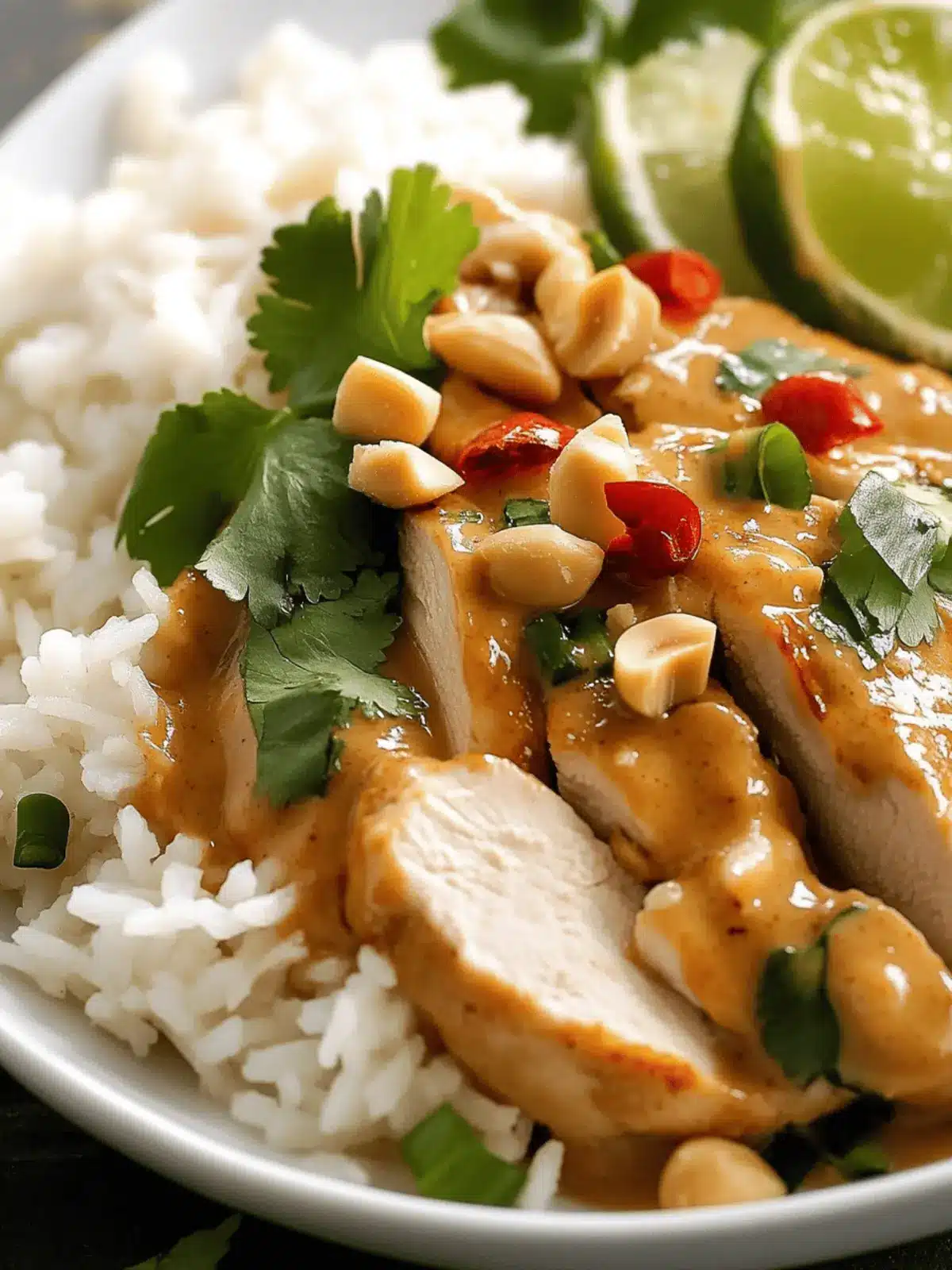 Savory Thai Peanut Chicken with Creamy Sauce