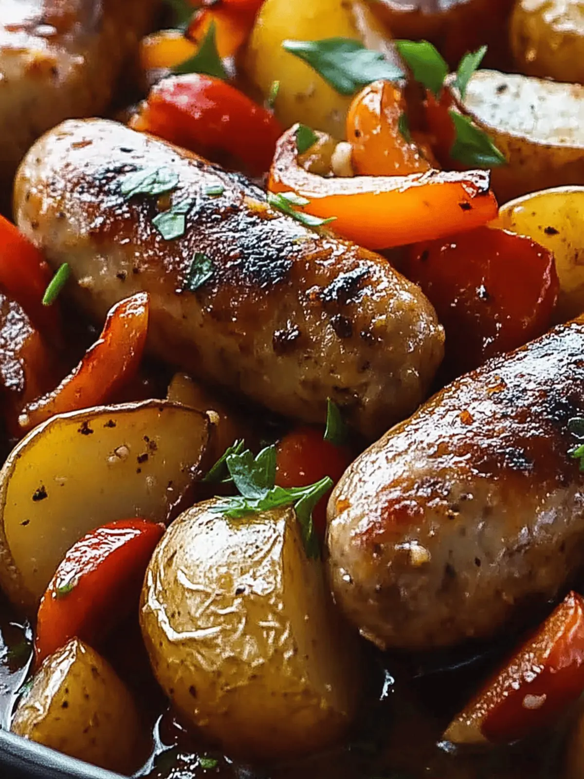Hearty Chicken Sausage with Roasted Peppers and Potatoes