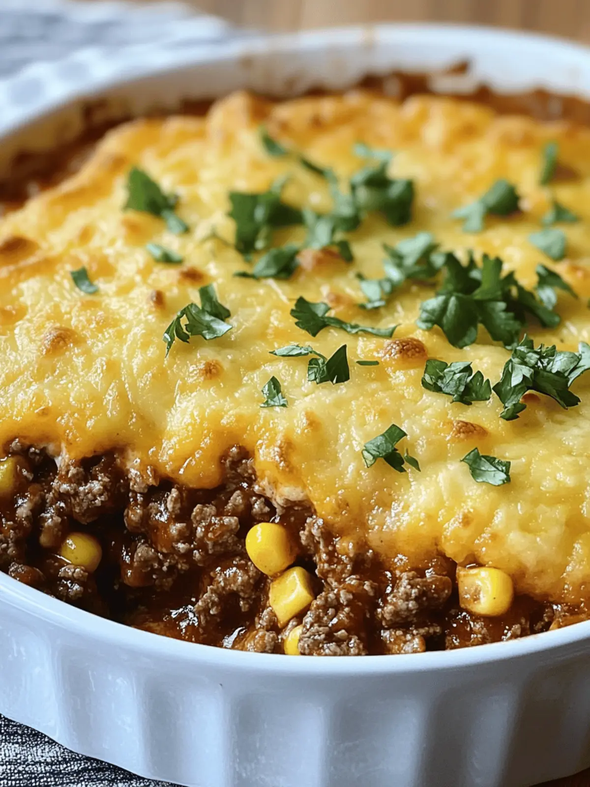 Savory Barbecue Beef Casserole with a Cheesy Twist