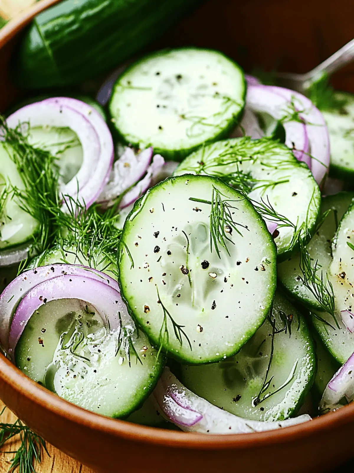 Refreshing Cucumber Salad with Dill, Chives & Tangy Honey Vinaigrette