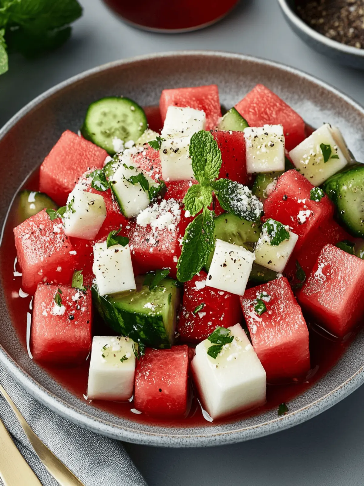 Watermelon Salad: The Ultimate Refreshing Summer Delight 4 Watermelon Salad: The Ultimate Refreshing Summer Recipe