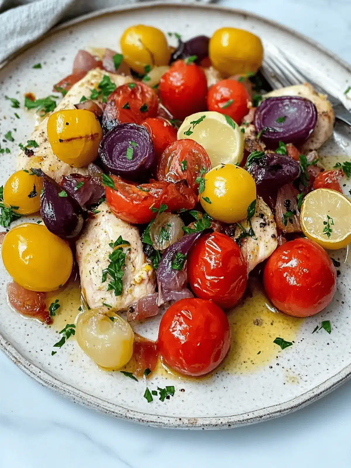 Easy Mediterranean Chicken Sheet Pan Dinner Recipe
