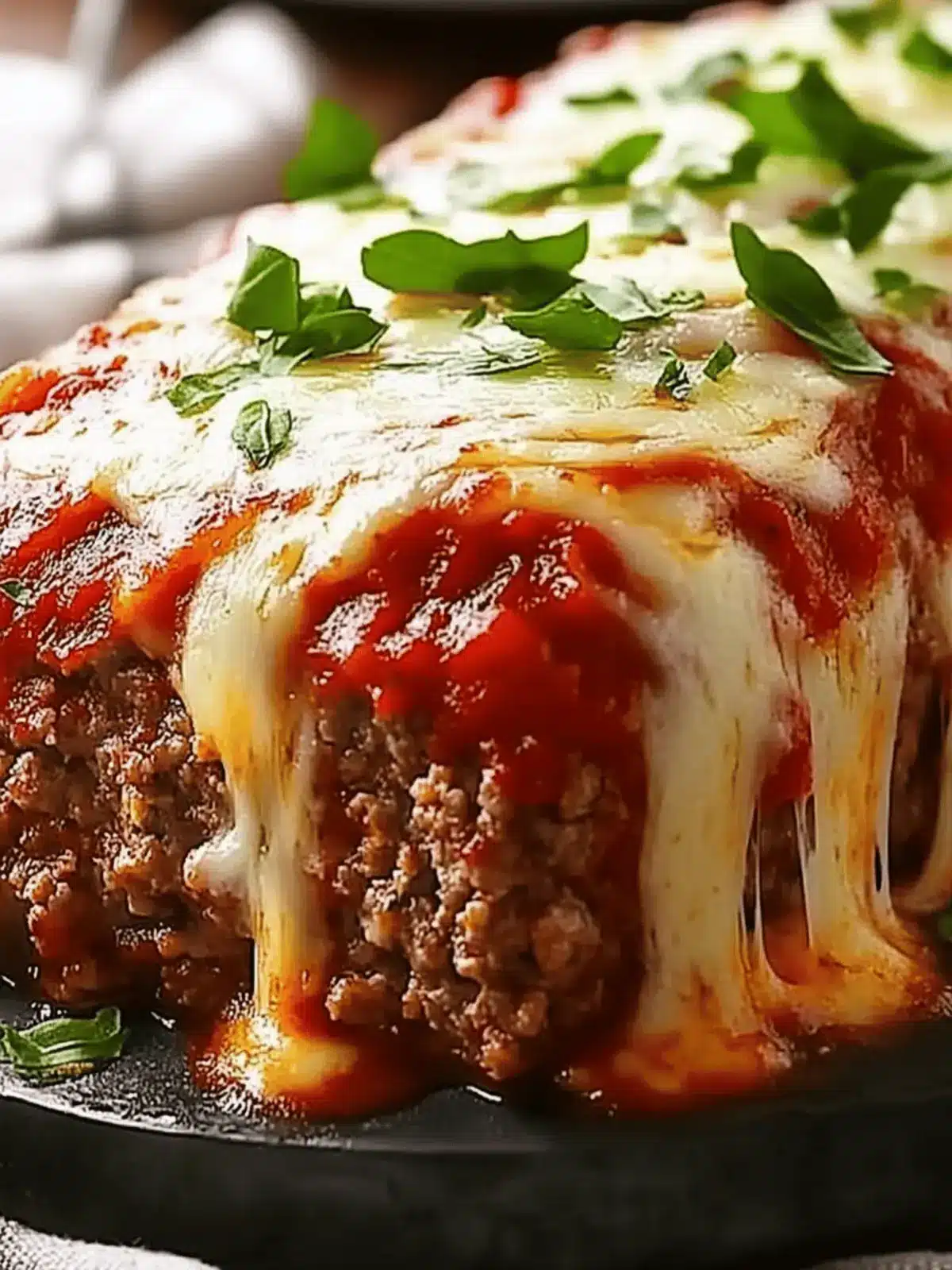 Savory Mozzarella-Stuffed Pizza Meat Loaf