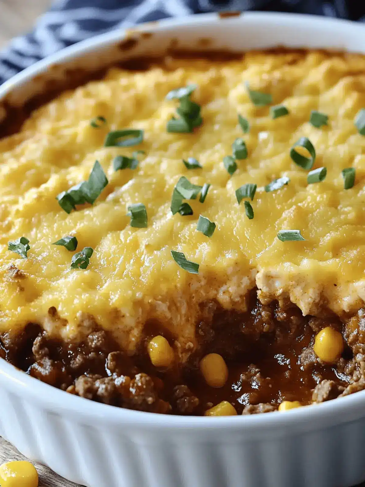 Savory Barbecue Beef Casserole with a Cheesy Twist
