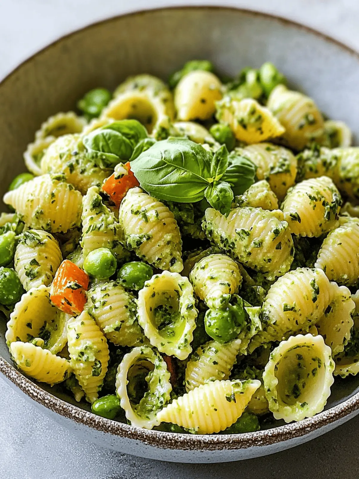 Vibrant Green Goddess Pasta Shell Salad with Herbaceous Vegan Dressing