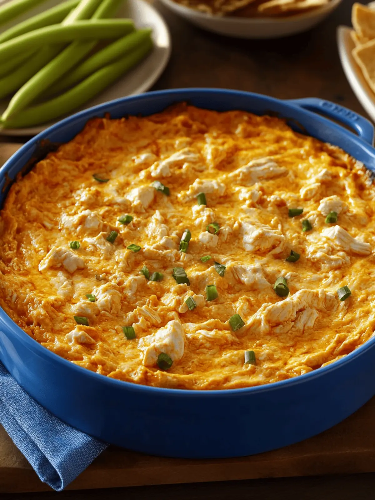 Creamy Spicy Buffalo Chicken Party Dip