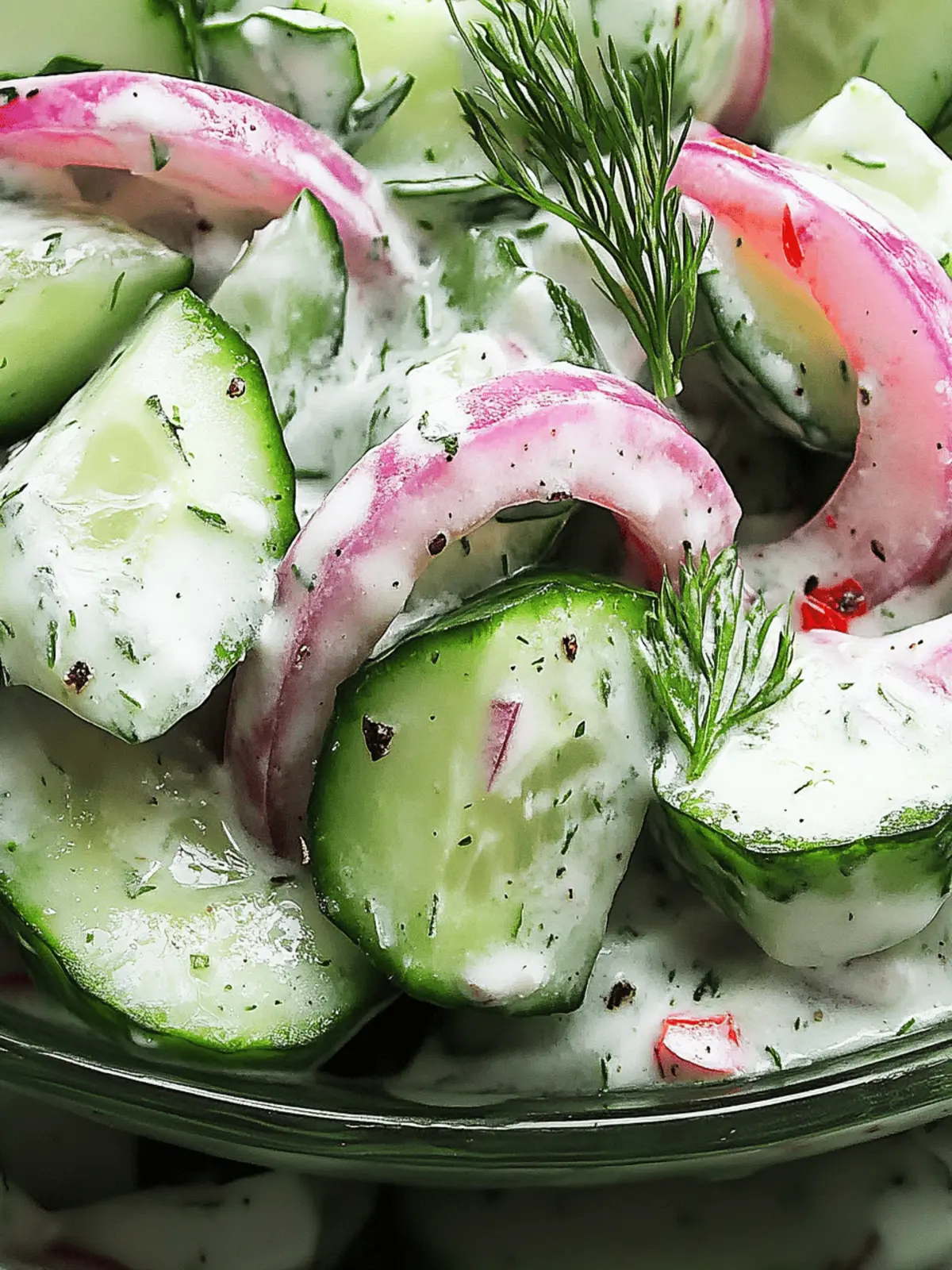 Fresh Creamy Cucumber Salad with a Zesty Twist