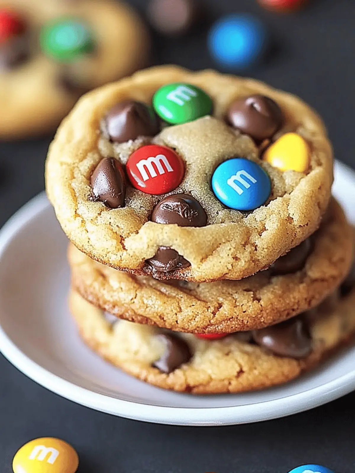 M&Ms Chocolate Chip Cookies