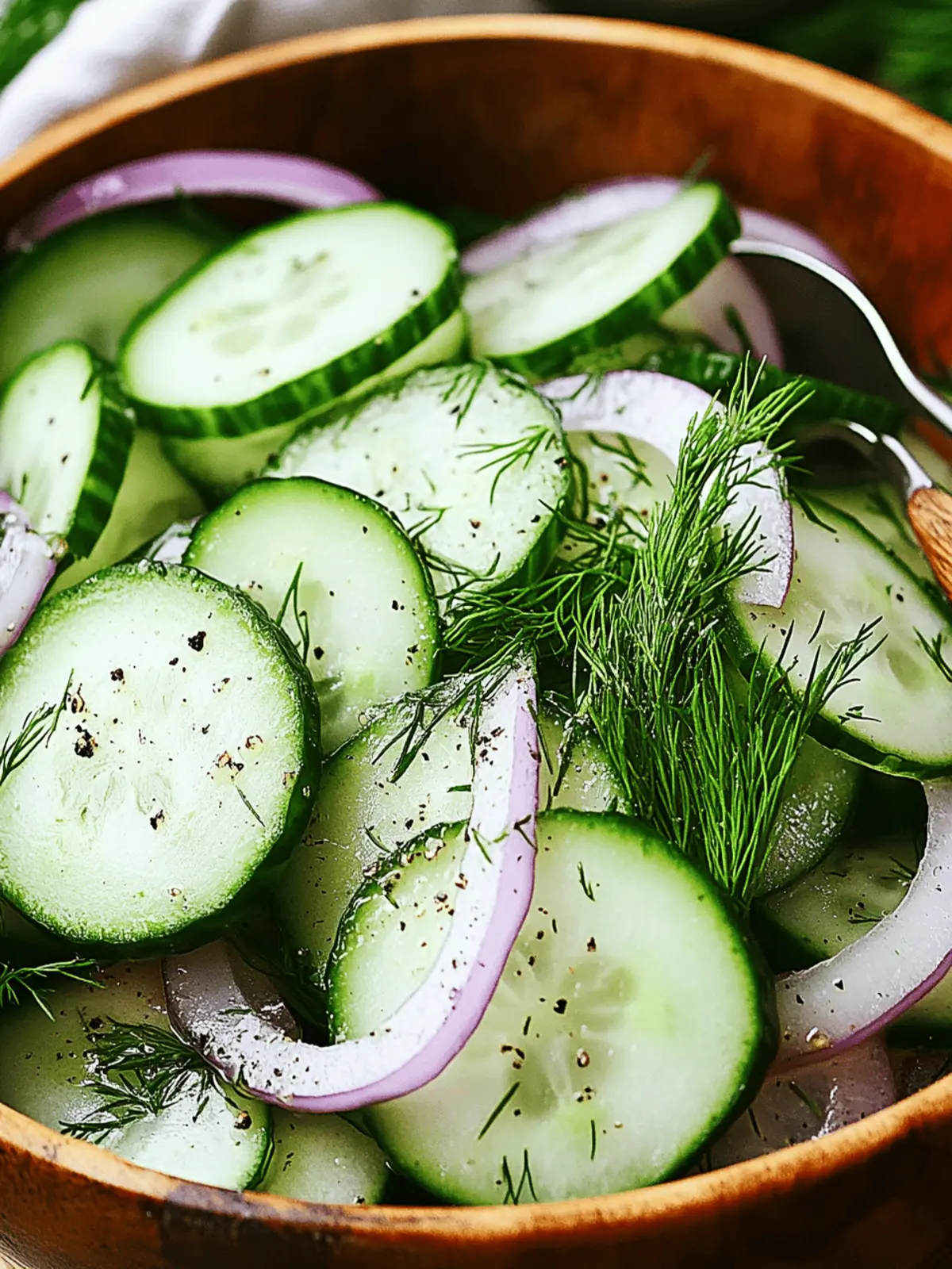 Refreshing Cucumber Salad with Dill, Chives & Tangy Honey Vinaigrette