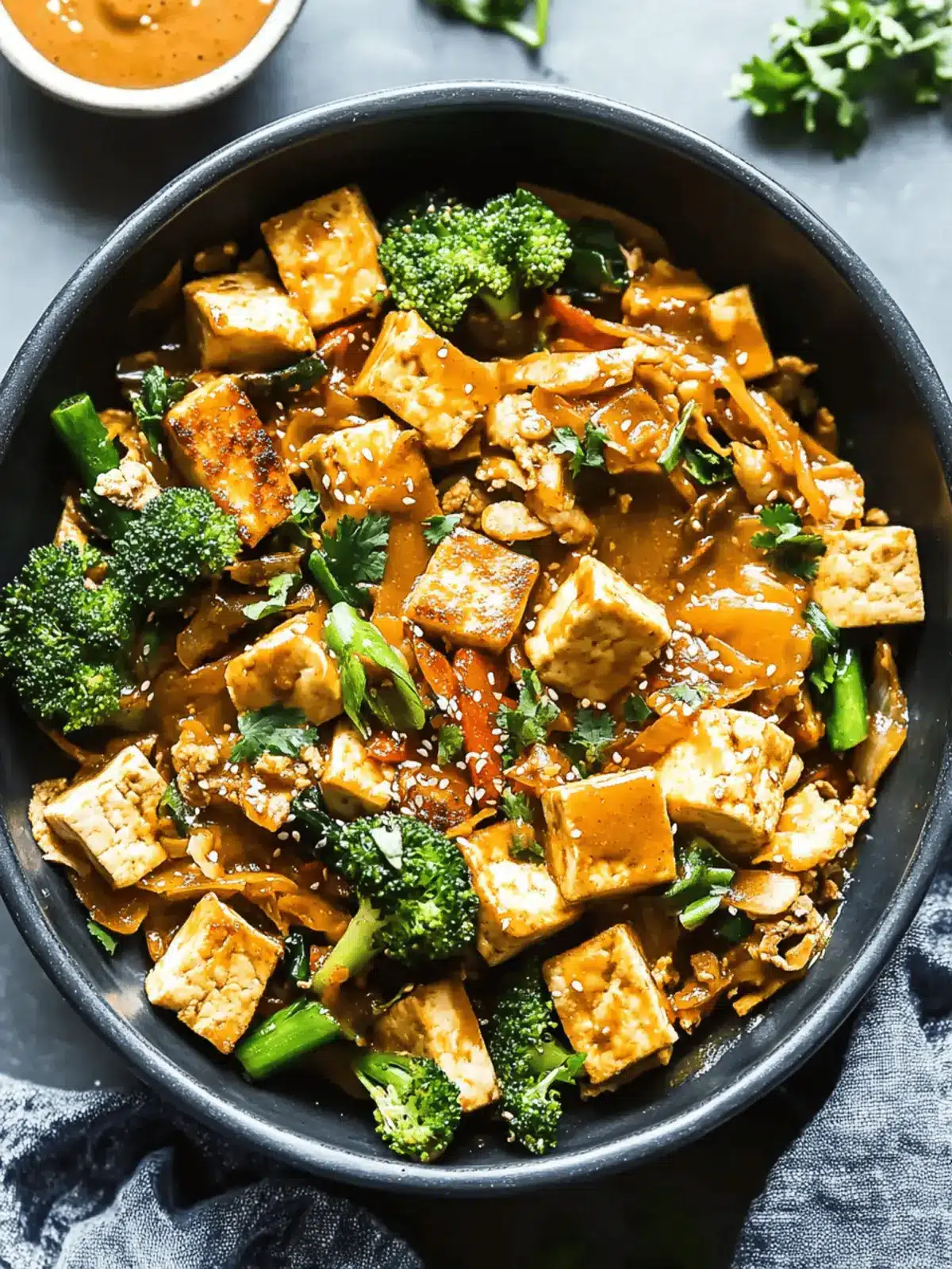 Tofu Stir-Fry with Peanut Sauce