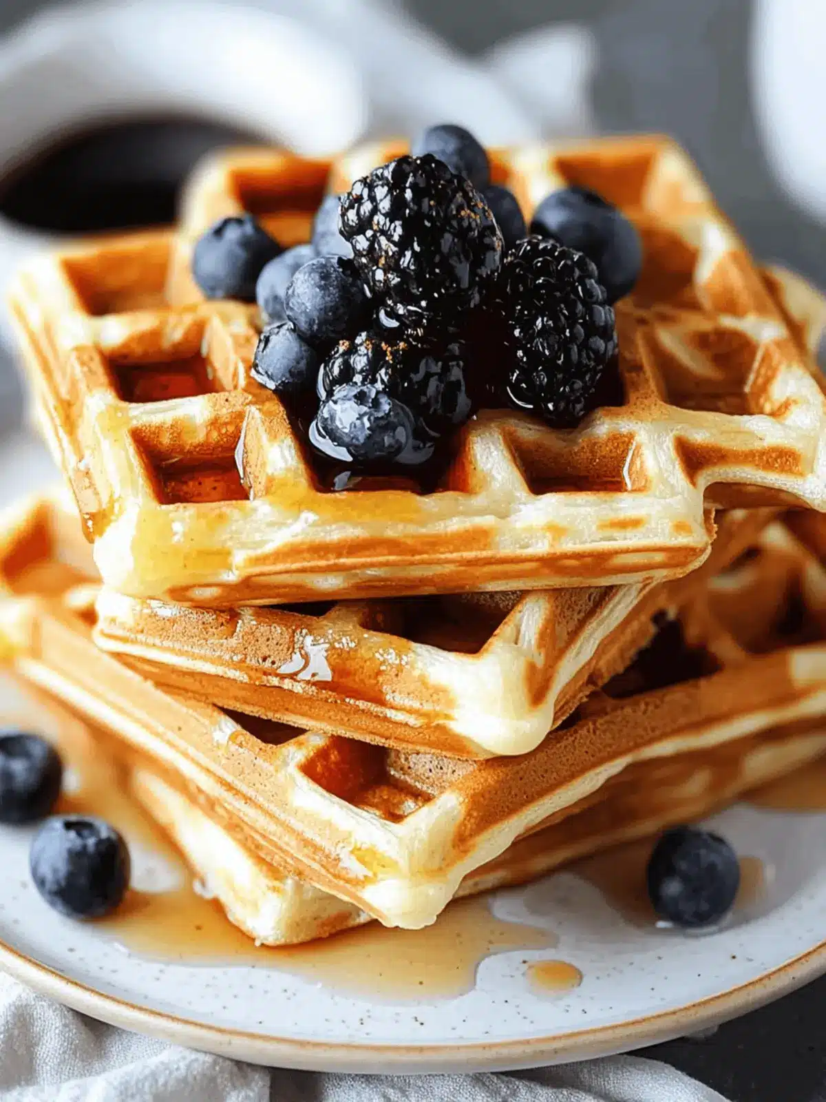 Fluffy and Golden Waffles for Breakfast Bliss