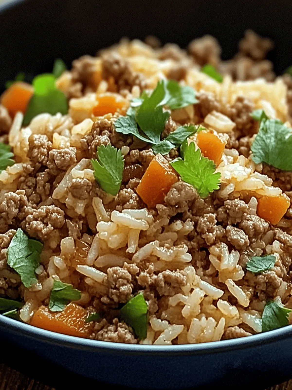 Savory Oriental Ground Beef with Fluffy Rice