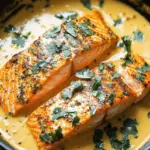 Creamy Curried Salmon Skillet
