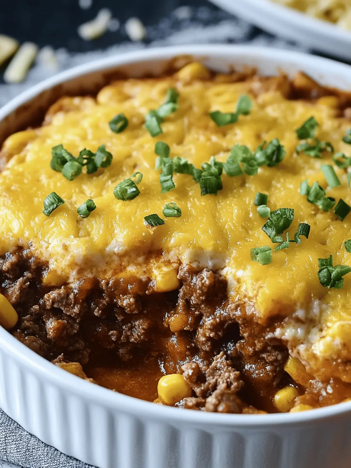 Savory Barbecue Beef Casserole with a Cheesy Twist