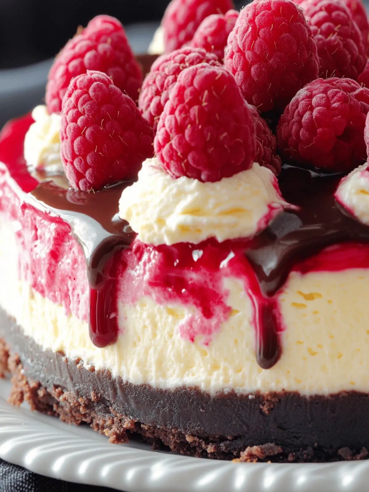 White Chocolate Raspberry Cheesecake