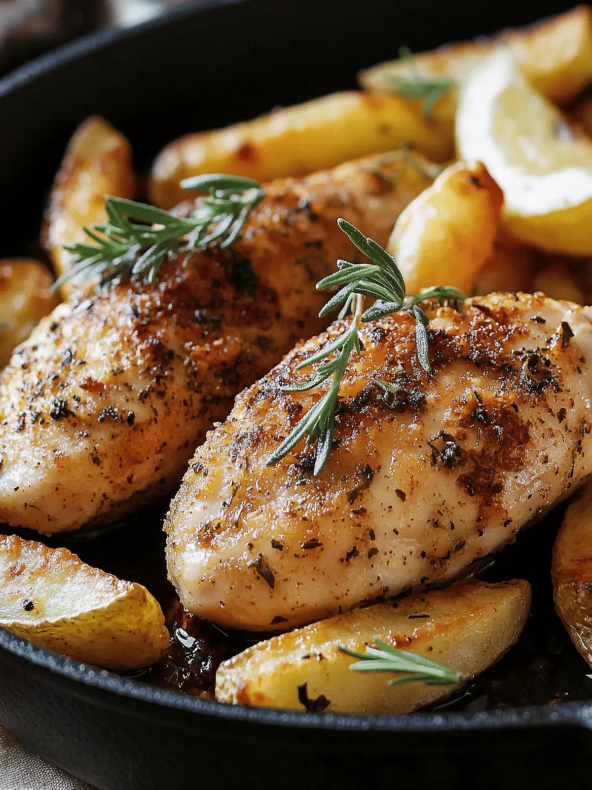 Herb-Infused Crispy Chicken with Golden Oven Fries