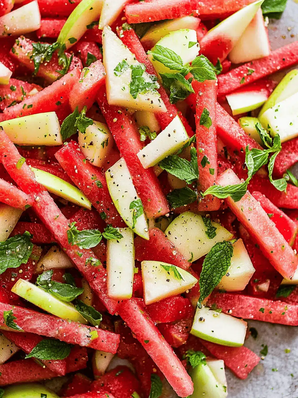 Watermelon and Apple Salad