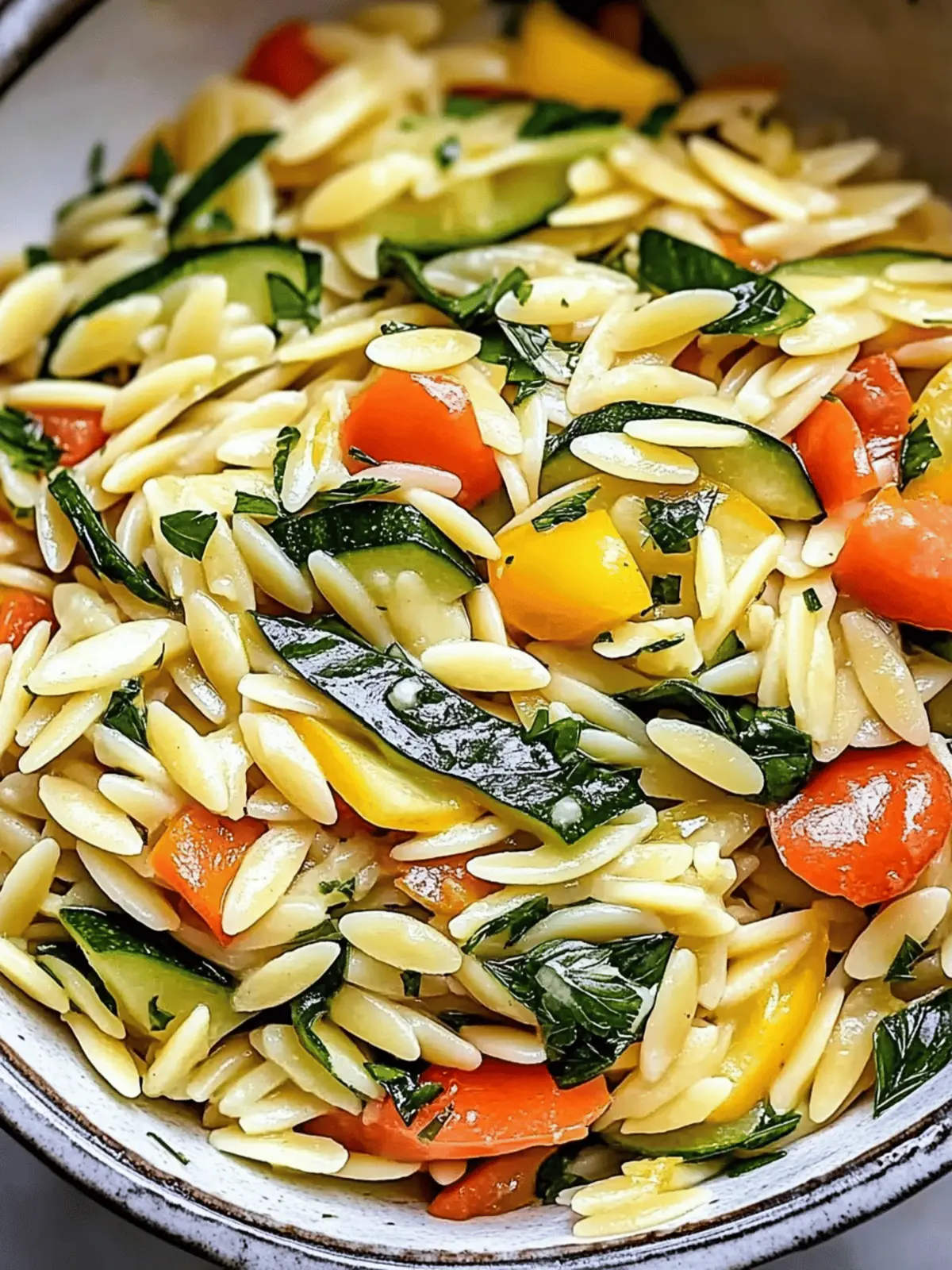 Zesty Lemon Garlic Orzo with Veggies for a Perfect Summer Delight 4 Zesty Lemon Garlic Orzo with Veggies for Summer Bliss