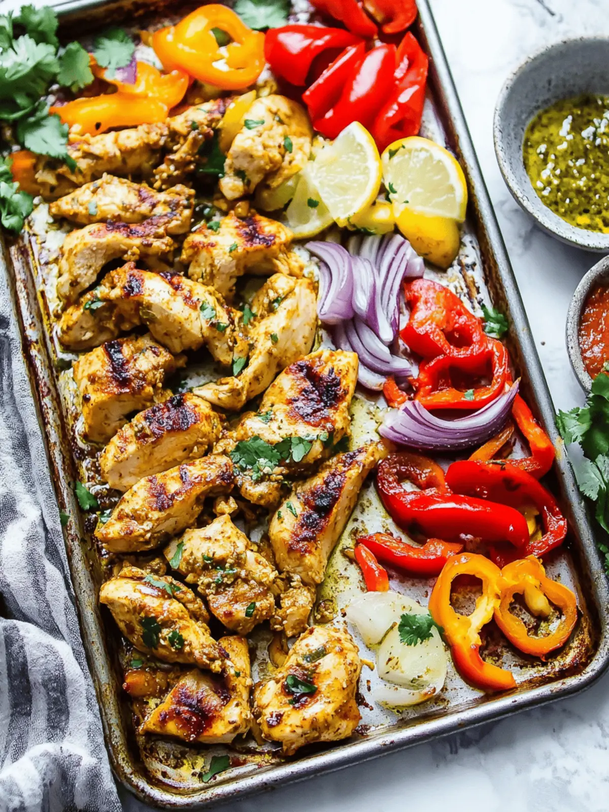 Chicken Shawarma Sheet Pan Dinner