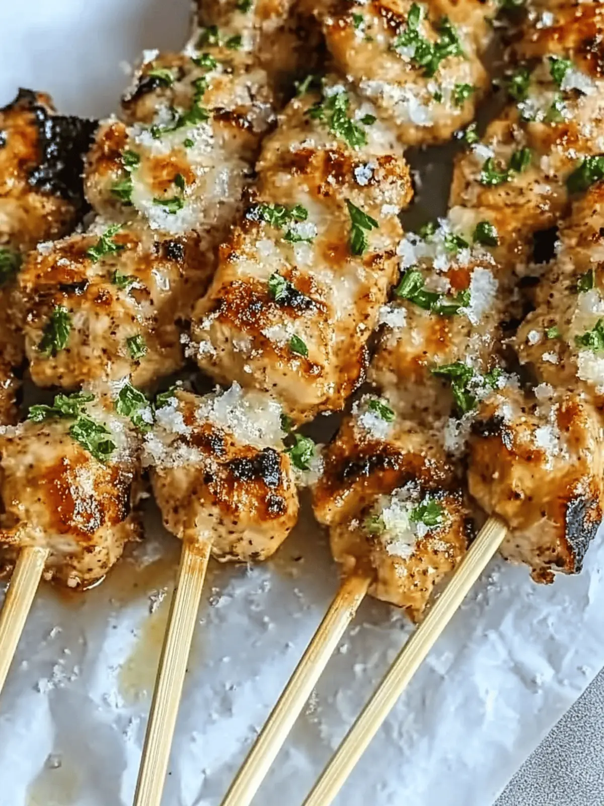 Ranch Garlic Parmesan Chicken Skewers
