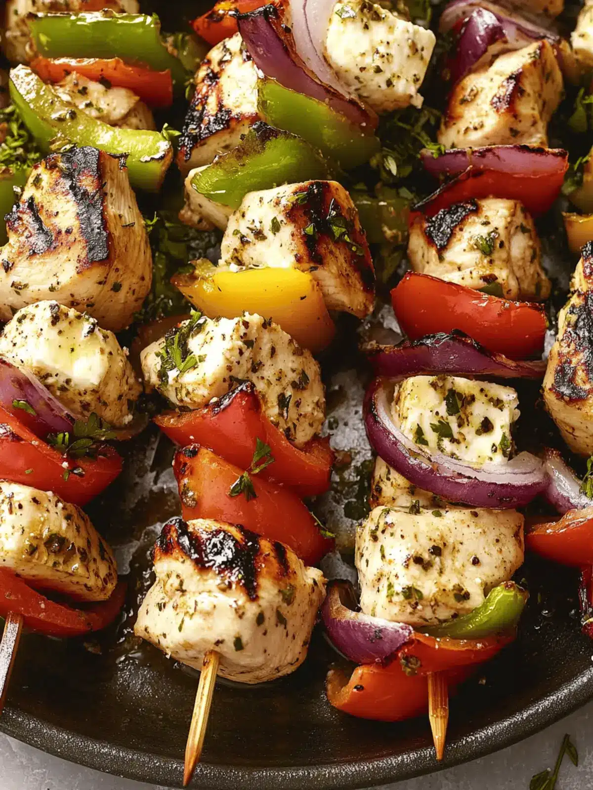 Zesty Mediterranean Chicken Skewers with Feta and Herbs