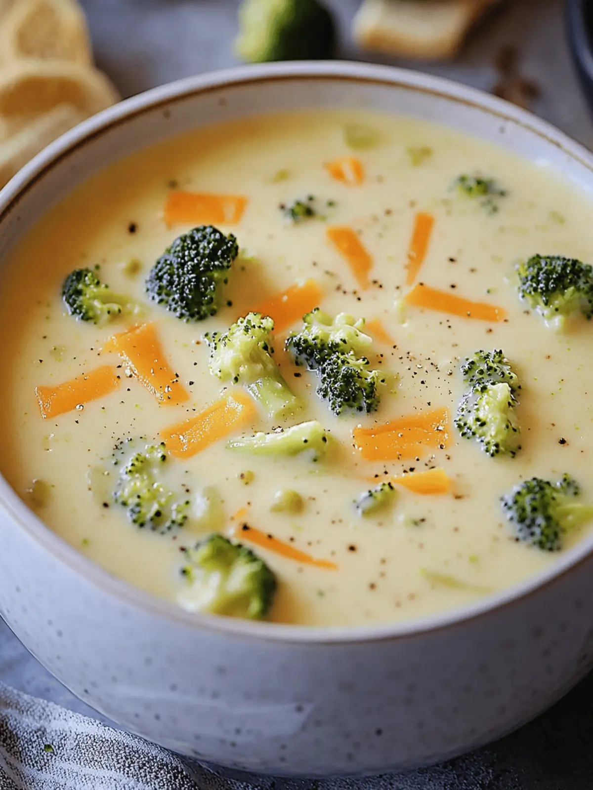 Creamy Broccoli Cheese Soup Inspired by Panera