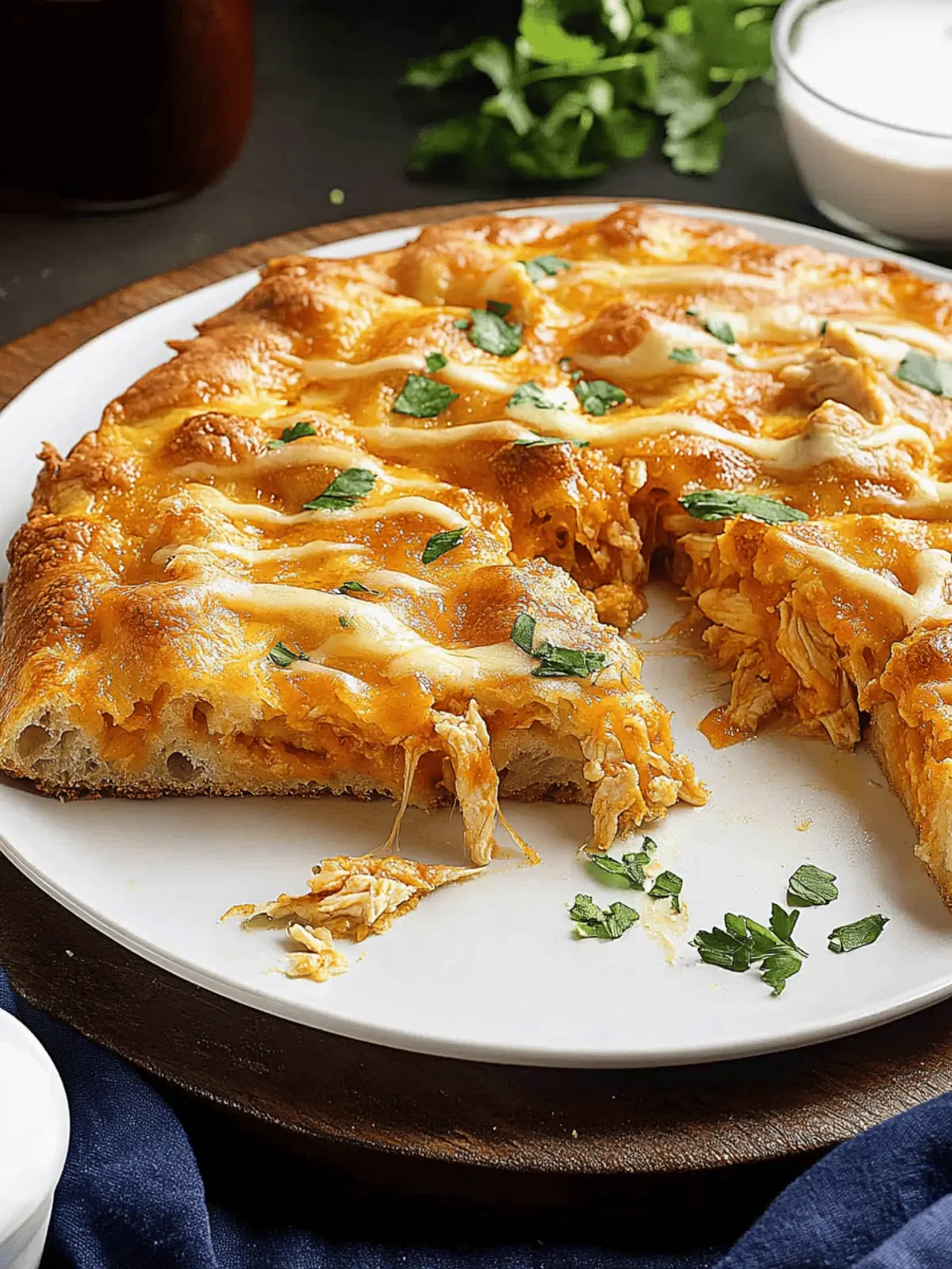Buffalo Chicken Focaccia Bread