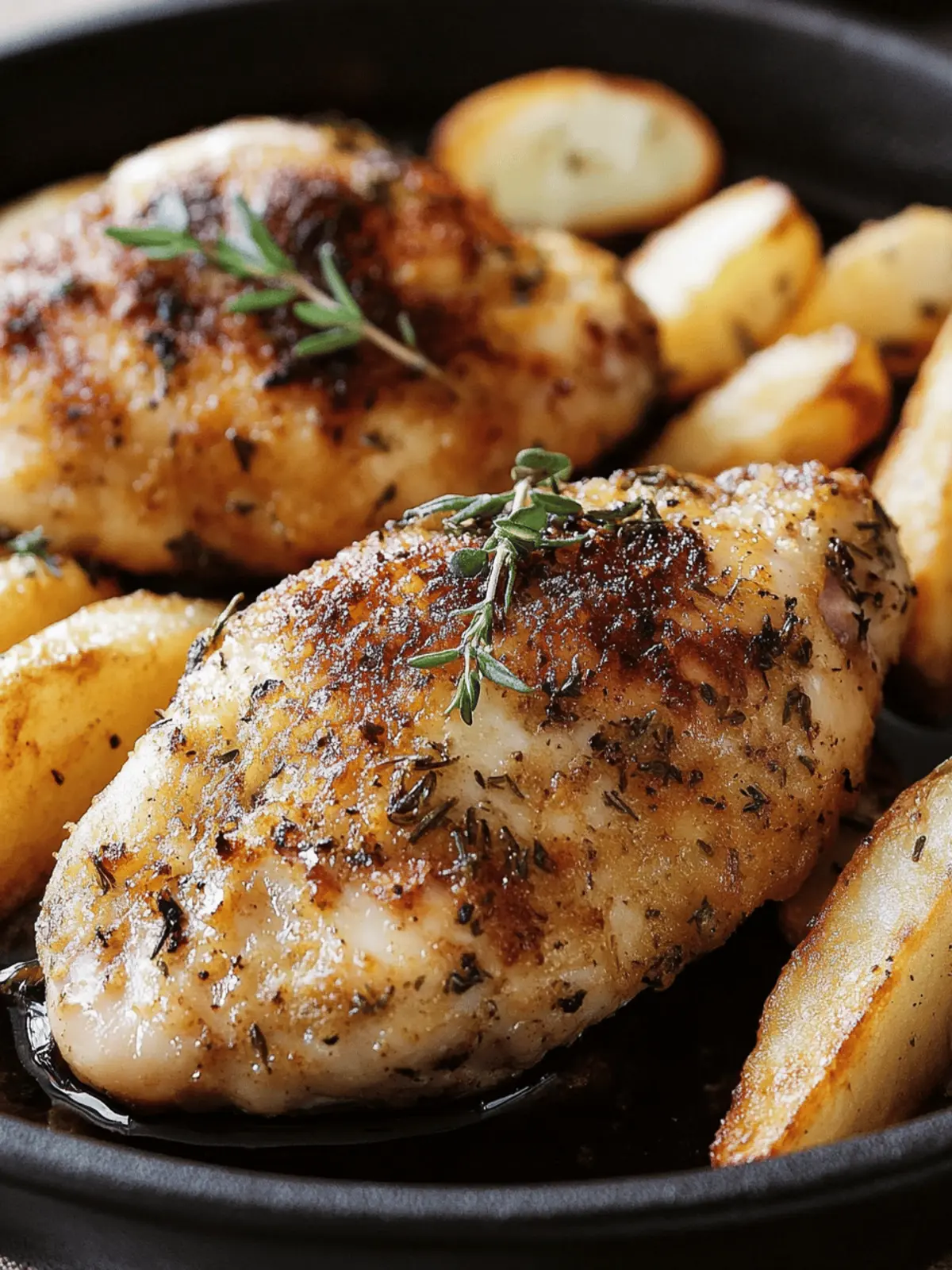 Herb-Infused Crispy Chicken with Golden Oven Fries